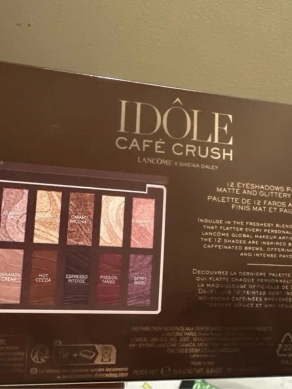 2025 Lancome Idole Cafe Crush Eye Makeup Platte Eyeshadow Full Size Ori. $75
